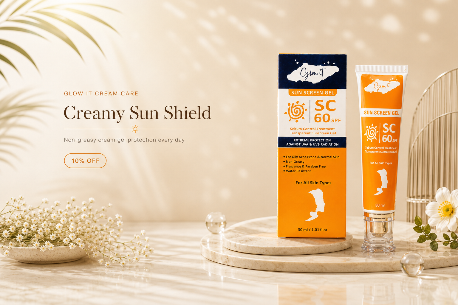 Glow It Sunscreen Gel SPF 60